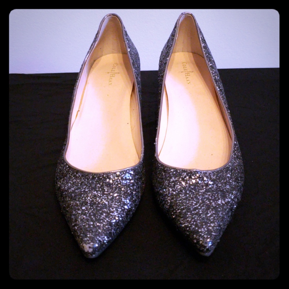 Cole Haan Glitter kitten heels